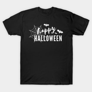 Happy Halloween Orange and Black T-Shirt